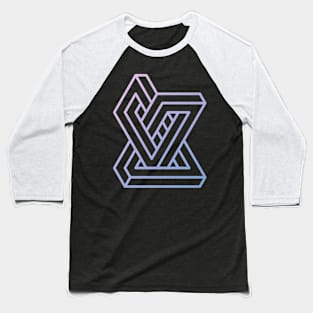 Strange Geometry - Asymmetry (Outline) Baseball T-Shirt